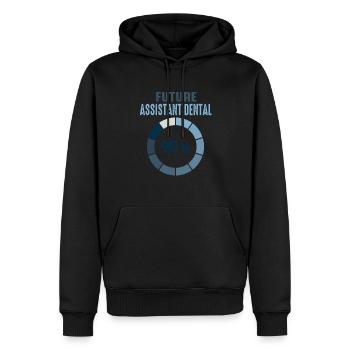 Future Vintage Retro Assistentin Zahnarztpraxis - Männer Premium Bio Hoodie - Schwarz - Vorne - Nico (187cm)
