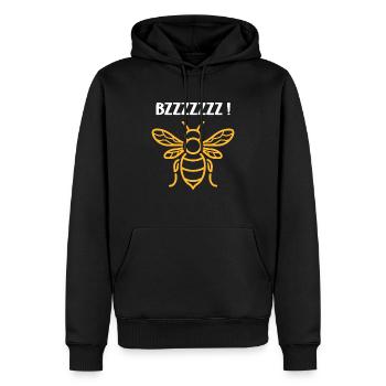 Abeille - Sweat à capuche Premium bio Homme - noir - Devant - Nico (187cm)