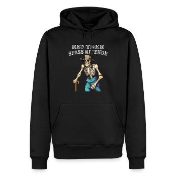 RENTNER SPASS MIT ENDE - Männer Premium Bio Hoodie - Schwarz - Vorne - Nico (187cm)