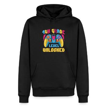 4th Grade Level Unlocked - Teacher Student School - Men’s Premium Organic Hoodie - black - Front - Nico (187cm)