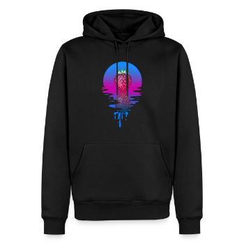 Sunset Strawberry - Männer Premium Bio Hoodie - Schwarz - Vorne - Nico (187cm)