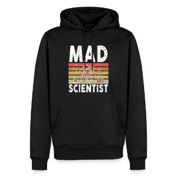 Mad Scientist - Men’s Premium Organic Hoodie - black - Front - Nico (187cm)
