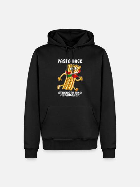PASTA RACE STRENGTH AND ENDURANCE - Men’s Premium Organic Hoodie - black