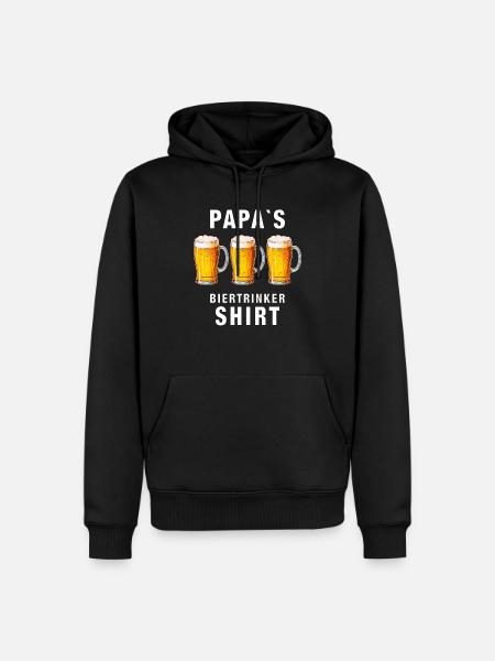 PAPA ́S Beer Drinker Shirt - Men’s Premium Organic Hoodie - black