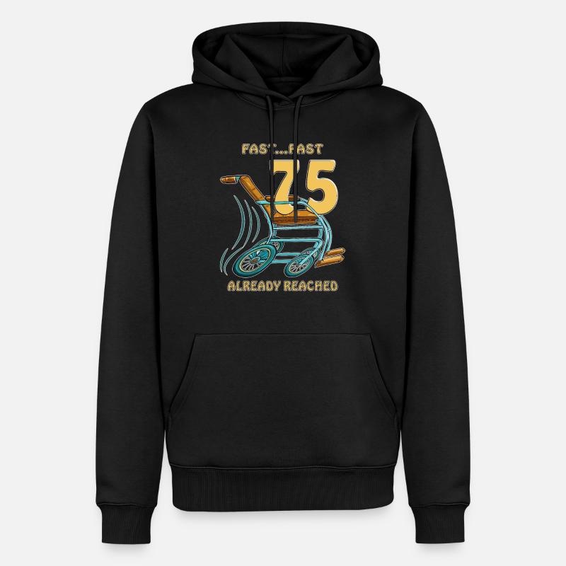 BIRTHDAY FAST...FAST 75 ALREADY REACHED - Männer Premium Bio Hoodie - Schwarz