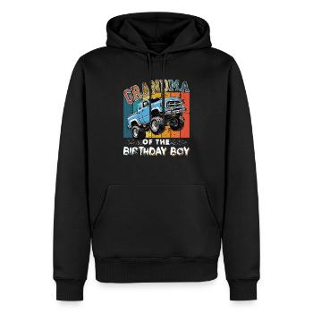 Mamie du garçon d’anniversaire Monster Truck Party - Sweat à capuche Premium bio Homme - noir - Devant - Nico (187cm)