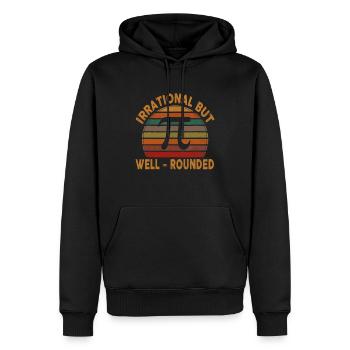 Retro Irrational But Well Rounded Pi Day - Männer Premium Bio Hoodie - Schwarz - Vorne - Nico (187cm)