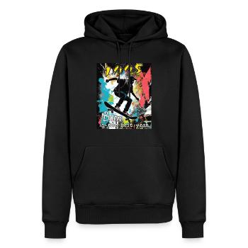 1995 SKAETER Né dans la meilleure année - Sweat à capuche Premium bio Homme - noir - Devant - Nico (187cm)