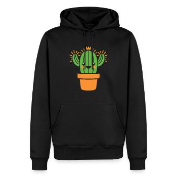 Kaktus - Männer Premium Bio Hoodie - Schwarz - Vorne - Nico (187cm)