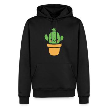 Cactus - Sweat à capuche Premium bio Homme - noir - Devant - Nico (187cm)