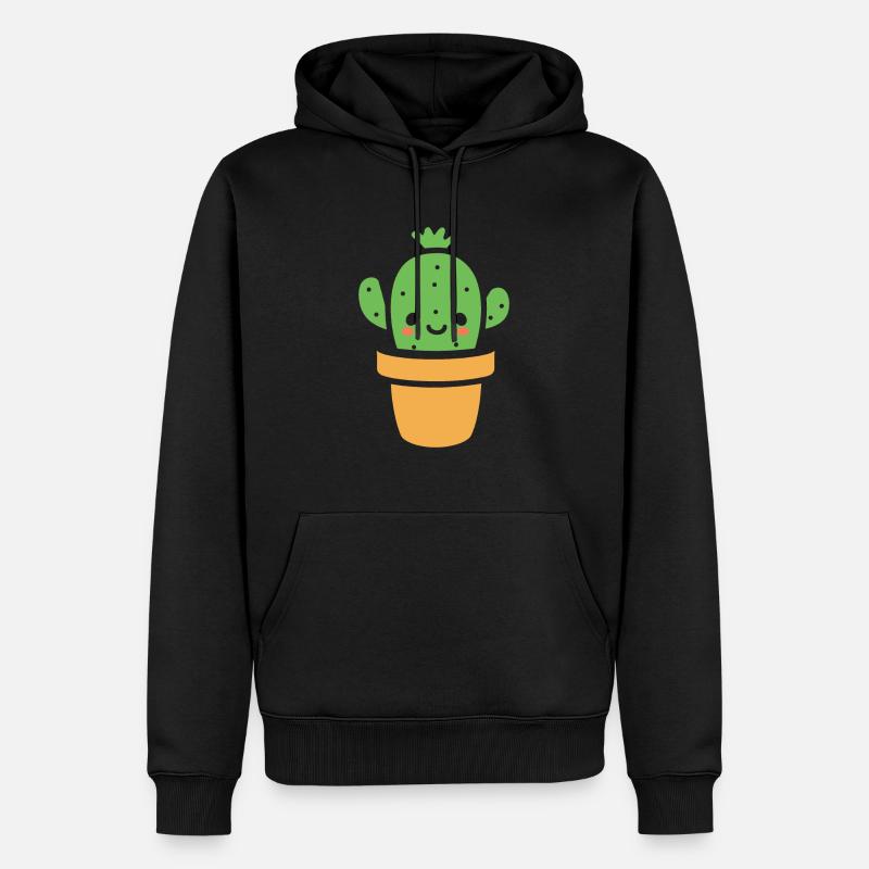 Cactus - Sweat à capuche Premium bio Homme - noir