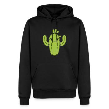 Cactus - Sweat à capuche Premium bio Homme - noir - Devant - Nico (187cm)
