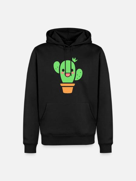 Cactus - Men’s Premium Organic Hoodie - black