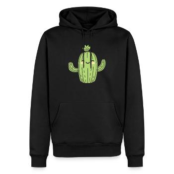 Kaktus - Männer Premium Bio Hoodie - Schwarz - Vorne - Nico (187cm)