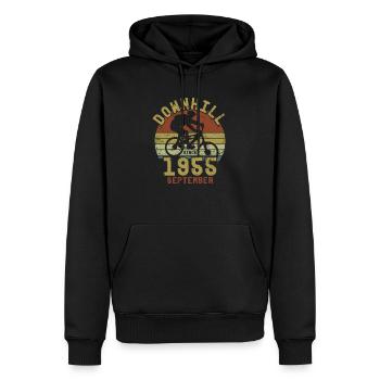 Birthday Downhill Bike Bike September 1955 - Men’s Premium Organic Hoodie - black - Front - Nico (187cm)