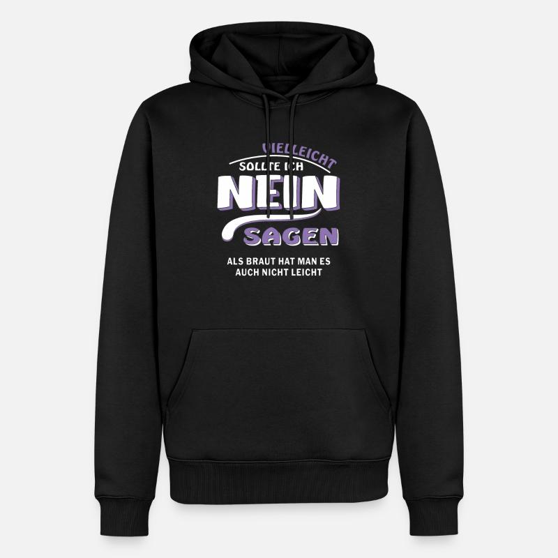 DITES PAS DE MARIÉE - Sweat à capuche Premium bio Homme - noir