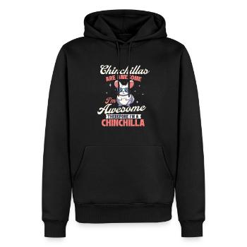Les chinchillas sont géniaux - Chinchilla Lover - Sweat à capuche Premium bio Homme - noir - Devant - Nico (187cm)