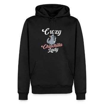 Crazy Chinchilla Lady - Tierflüsterer - Männer Premium Bio Hoodie - Schwarz - Vorne - Nico (187cm)
