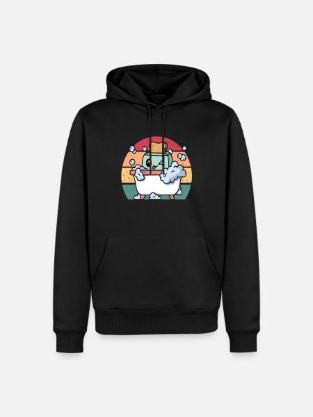 Toaster Bath Funny Retro Live Laugh Toaster Bath - Männer Premium Bio Hoodie - Schwarz