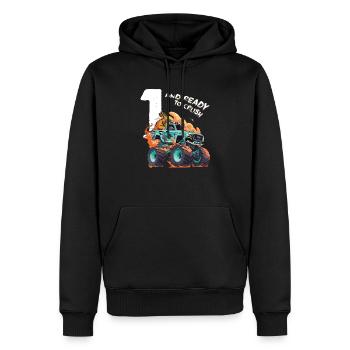 1 Jahr alt & bereit zum Zerquetschen - 1. Geburtstagskind - Männer Premium Bio Hoodie - Schwarz - Vorne - Nico (187cm)