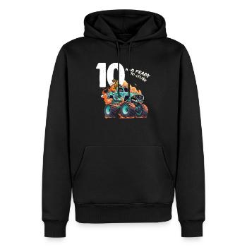 10. Geburtstag Jungs, 10 und bereit, Monster zu vernichten - Männer Premium Bio Hoodie - Schwarz - Vorne - Nico (187cm)