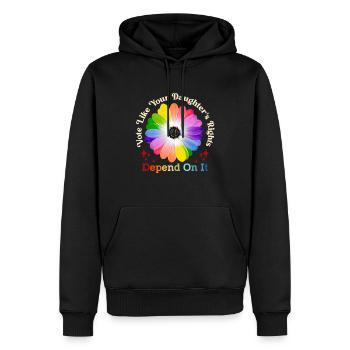 Vote Like Your Daughter's Rights Depend On It - Men’s Premium Organic Hoodie - black - Front - Nico (187cm)