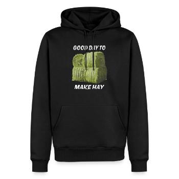 GOOD DAY TO MAKE HAY - Männer Premium Bio Hoodie - Schwarz - Vorne - Nico (187cm)