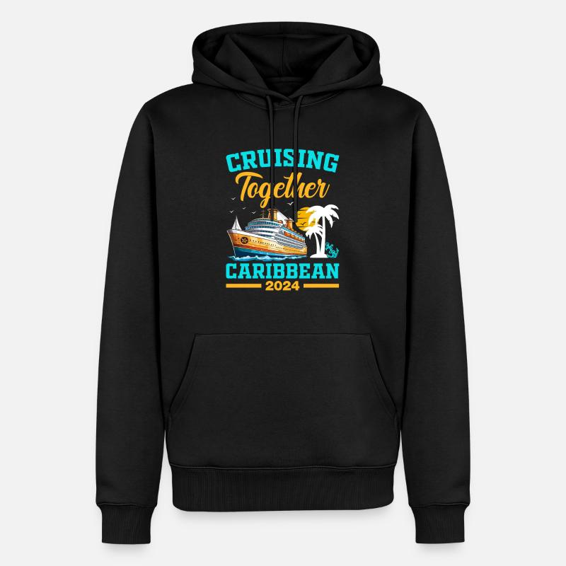 Croisière Caraïbes 2024 - Sweat à capuche Premium bio Homme - noir