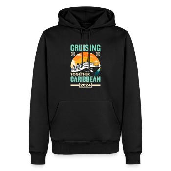 Cruise Command Caribbean Vacation 2024 - Men’s Premium Organic Hoodie - black - Front - Nico (187cm)