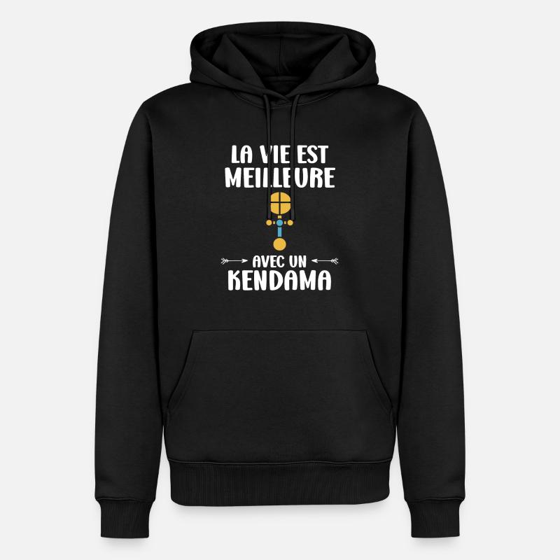 kendama - Sweat à capuche Premium bio Homme - noir