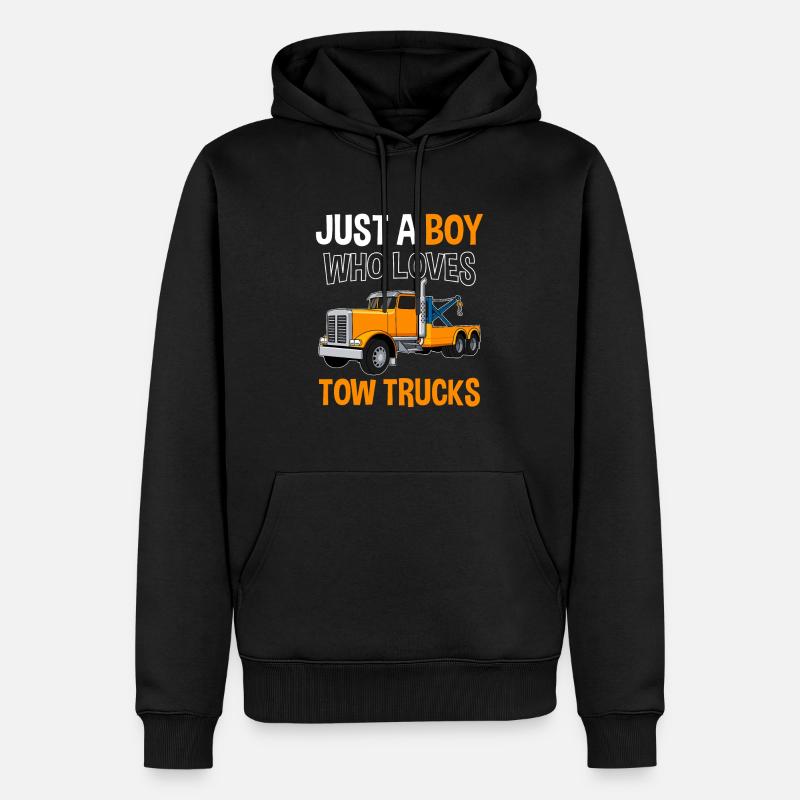 Abschleppdienst Abschleppfahrzeug Abschlepper - Männer Premium Bio Hoodie - Schwarz