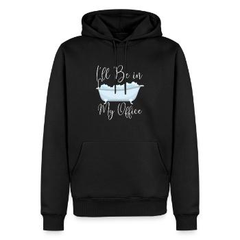 Je serai dans mon bureau - Bain à bulles Baignoire Bain à remous - Sweat à capuche Premium bio Homme - noir - Devant - Nico (187cm)