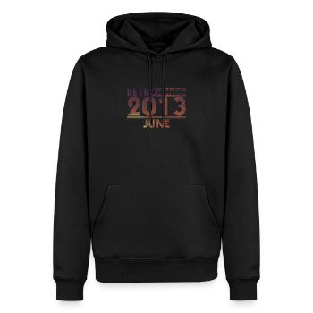 Retro Geburtstag June 2013 - Sunset line - Männer Premium Bio Hoodie - Schwarz - Vorne - Nico (187cm)