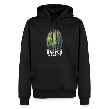 CACTUS UNDERSTANDER - Men’s Premium Organic Hoodie - black - Front - Nico (187cm)