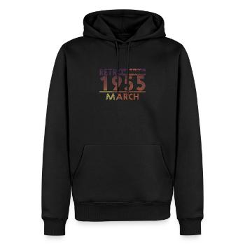 Retro Geburtstag March 1955 - Sunset line - Männer Premium Bio Hoodie - Schwarz - Vorne - Nico (187cm)