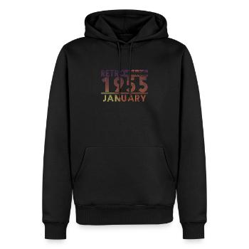 Retro Geburtstag January 1955 - Sunset line - Männer Premium Bio Hoodie - Schwarz - Vorne - Nico (187cm)