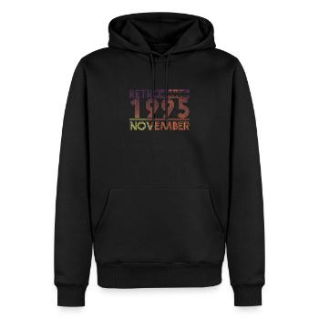 Retro Geburtstag November 1995 - Sunset line - Männer Premium Bio Hoodie - Schwarz - Vorne - Nico (187cm)