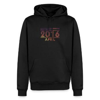 Retro Geburtstag April 2016 - Sunset line - Männer Premium Bio Hoodie - Schwarz - Vorne - Nico (187cm)