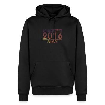 Retro Geburtstag May 2016 - Sunset line - Männer Premium Bio Hoodie - Schwarz - Vorne - Nico (187cm)