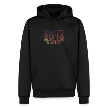 Retro Geburtstag August 2016 - Sunset line - Männer Premium Bio Hoodie - Schwarz - Vorne - Nico (187cm)