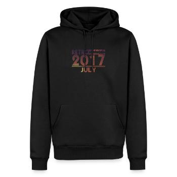 Retro Geburtstag July 2017 - Sunset line - Männer Premium Bio Hoodie - Schwarz - Vorne - Nico (187cm)