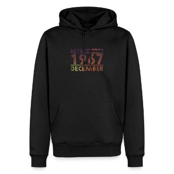 Retro Geburtstag December 1967 - Sunset line - Männer Premium Bio Hoodie - Schwarz - Vorne - Nico (187cm)