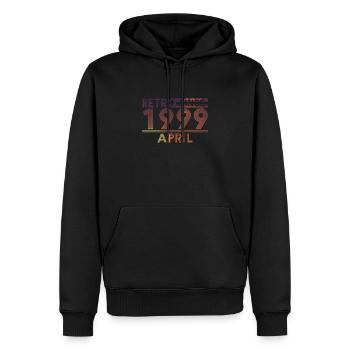 Retro Geburtstag April 1999 - Sunset line - Männer Premium Bio Hoodie - Schwarz - Vorne - Nico (187cm)