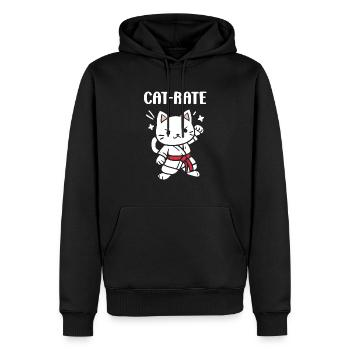 Karate - Männer Premium Bio Hoodie - Schwarz - Vorne - Nico (187cm)