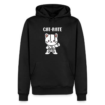 karate - Sweat à capuche Premium bio Homme - noir - Devant - Nico (187cm)