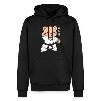 Karate - Männer Premium Bio Hoodie - Schwarz - Vorne - Nico (187cm)