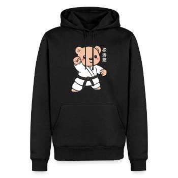 Karate - Männer Premium Bio Hoodie - Schwarz - Vorne - Nico (187cm)