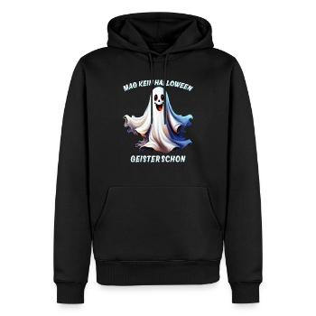 DOESN'T LIKE HALLOWEEN GHOSTS ALREADY - Men’s Premium Organic Hoodie - black - Front - Nico (187cm)