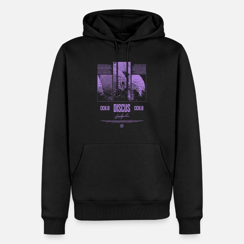 Diskusfisch Buntbarsch Aquarium Fischhalter - Männer Premium Bio Hoodie - Schwarz