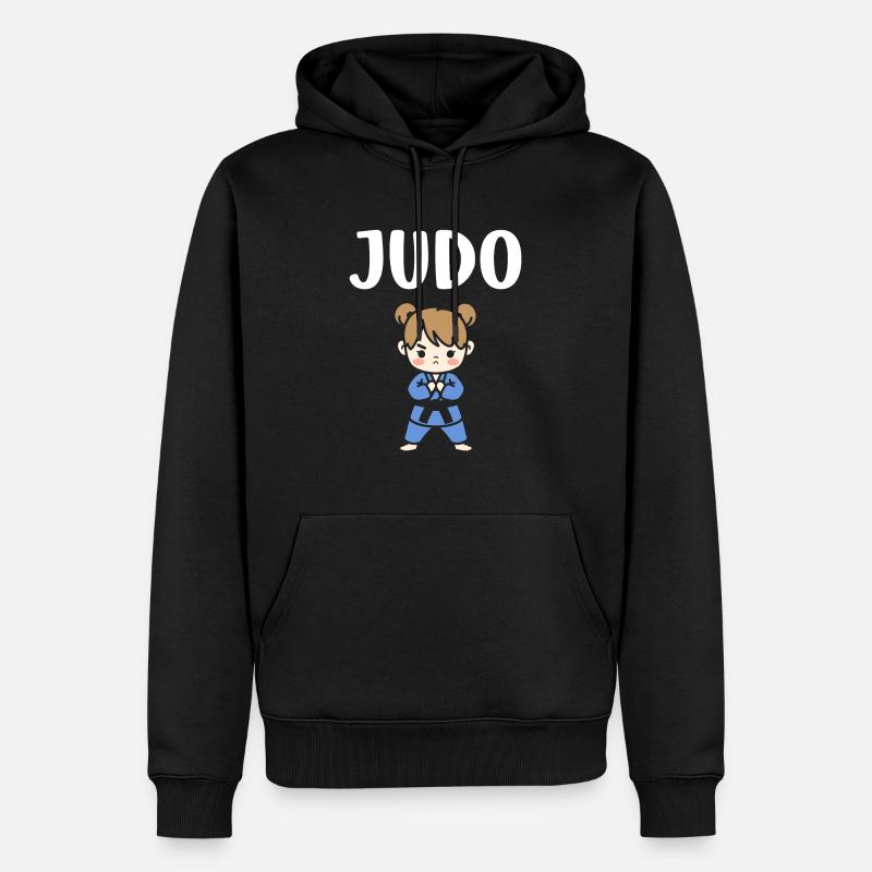 Judo - Männer Premium Bio Hoodie - Schwarz